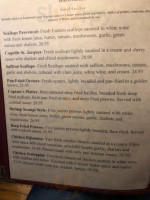 Baldwin Saloon. menu