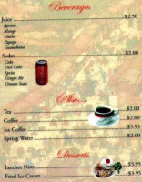 Vietnam menu