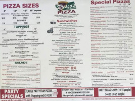 Cocca's Pizza menu