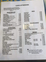 Wong's Cafe menu