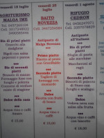 Baito Novezza menu