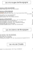 Le Dahu menu