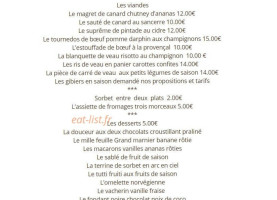 Le Clos Du Vigneron menu