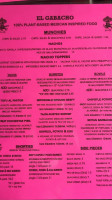 El Borracho Tacoma menu