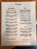 Tyee Landing menu