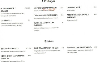 Sacre Frenchy menu