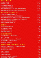 Paradise Biryani Pointe menu