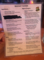 Crescent Tavern menu