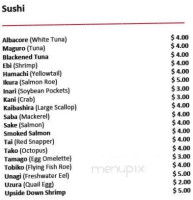 Sushi Moto menu