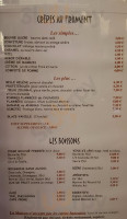 Creperie du Vieux Journal menu