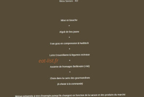 L'Estacade menu