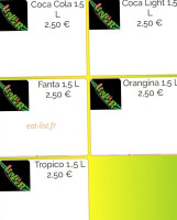 Italian Pizza menu