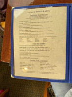 Fathom's Restaurant menu