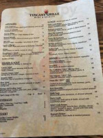 Tuscany Grille menu