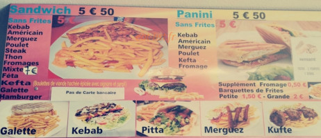 Matine Kebab menu