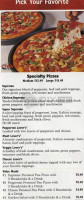 Pizza Hut menu