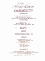 Moulin Labotte menu