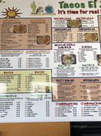 Tacos El Zarape menu