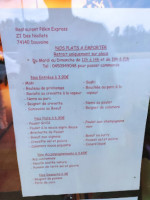 Pekin Express menu