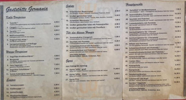 Germania menu