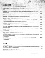 New York Richies menu