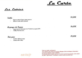 Hostellerie Bressane menu