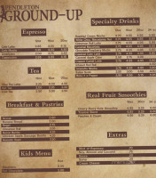 Pendleton Ground-up menu