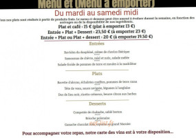 Au Bistrot D'anatole menu