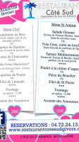 Cote Sud menu