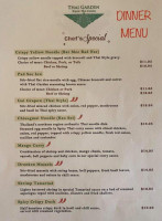 Thai Garden menu