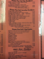 Happy Day Cafe menu