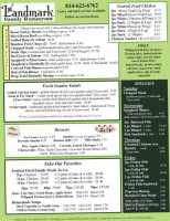 Landmark menu