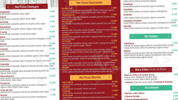 Pef Pizza menu