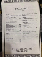 Athenian Cafe menu