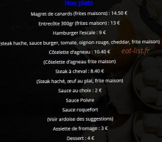 L'escale menu