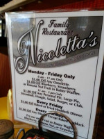 Nicoletta's Family menu