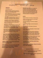 Magnolia Blossom Cafe menu