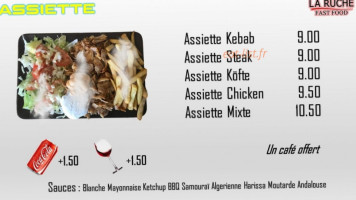 La Ruche Kebab Landivisiau menu