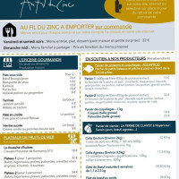 Au Fil Du Zinc menu