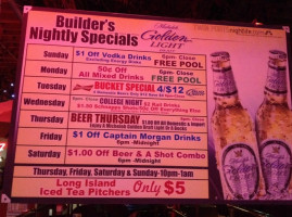 Builder's Saloon food