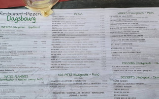 Restaurant Dagsbourg menu