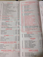 Tasty Chinese menu