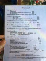 Latitude 62 Lodge Cafe menu