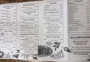 Mazz's Pizza Plus menu