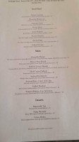 Sackett's Table menu