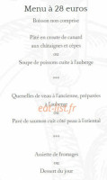 Le Vauxois menu