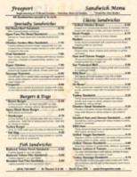 Freeport menu