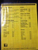 Big Country Grill menu