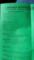 Kountry Bakery menu