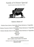 Reginato menu